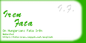 iren fata business card